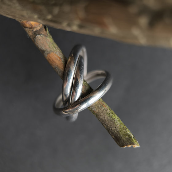 Silver ring without stones