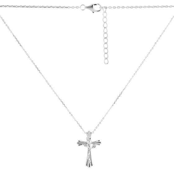 Silver necklace without stones