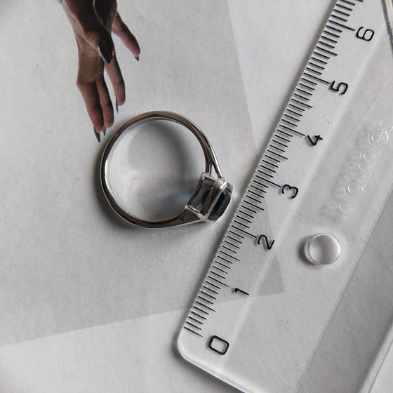 Срібне кільце з сапфіром nano 1.488ct