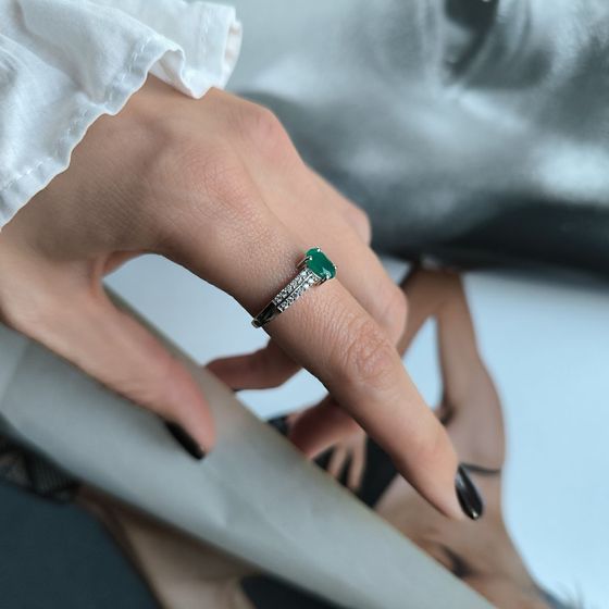 Срібна каблучка з агатом 1.027ct