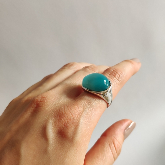 Срібна каблучка з котячим оком 16.65ct