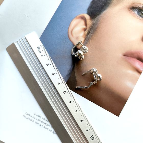 Срібні сережки без каменів