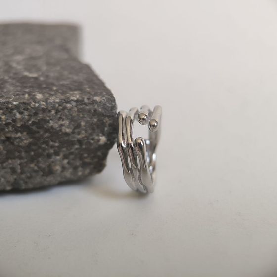 Silver ring without stones