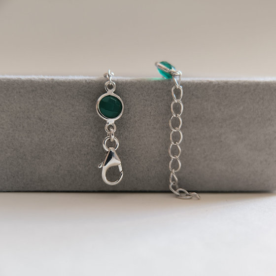 Серебряный браслет с агатом 5.665ct