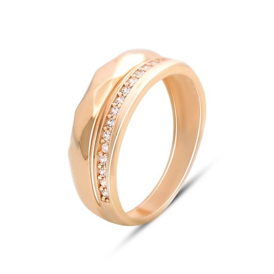 Золотое кольцо с фианитами 0.21ct