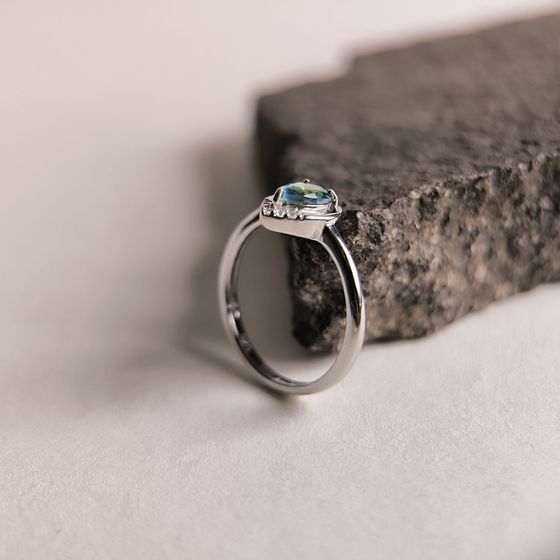 Срібна каблучка з містик топазом 0.555ct