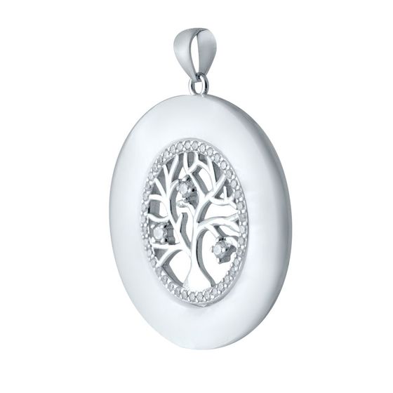 Silver pendant with mother-of-pearl