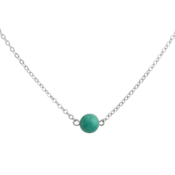 Срібне кольє з бірюзою