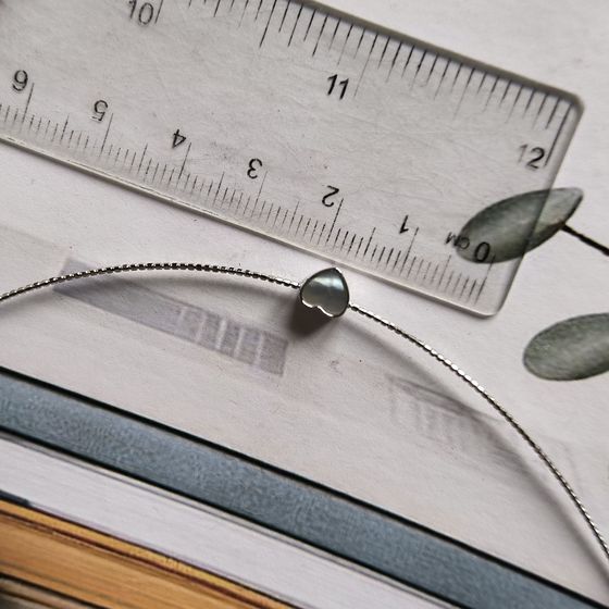 Срібне кольє з перламутром