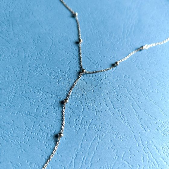Silver necklace without stones