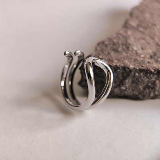 Silver ring without stones