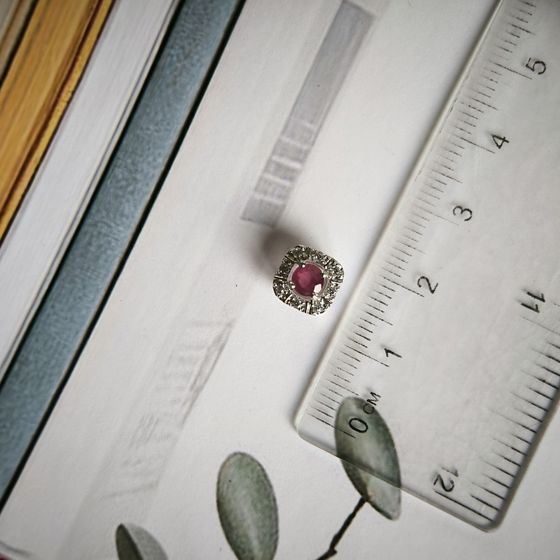 Срібна підвіска з рубіном 0.525ct