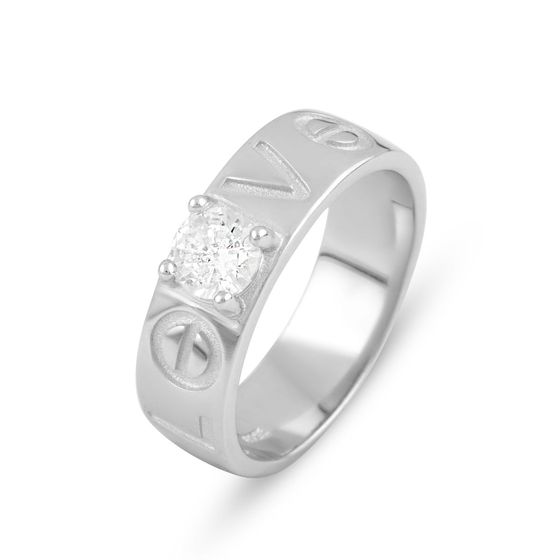 Silver Ring with Fianites