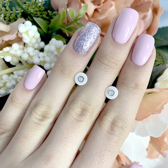 Срібні сережки з керамікою