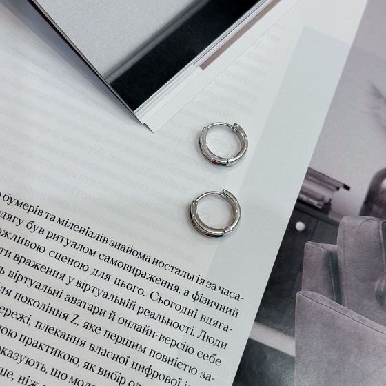 Серебряные серьги с фианитами