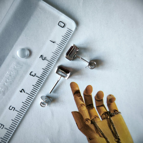 Срібні сережки з гранатом 2.444ct