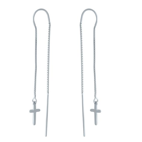 Silver earrings without stones