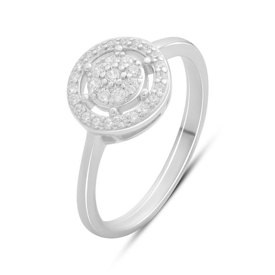 Silver Ring with Fianites