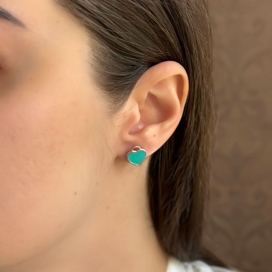 Silver earrings with yemallu