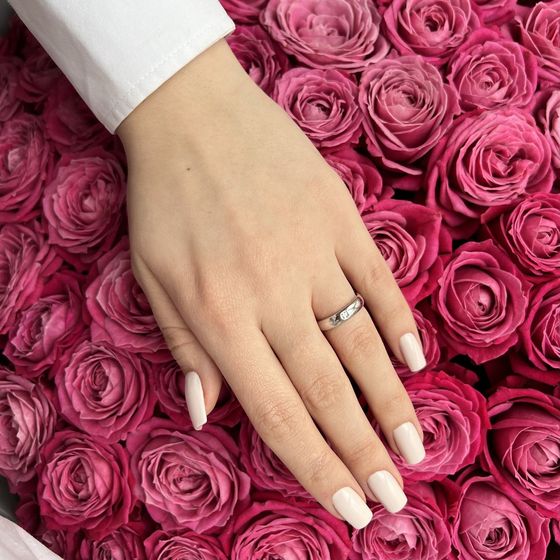 Серебряное кольцо с фианитами