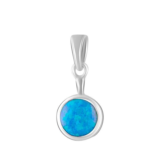 Silver pendant with opal