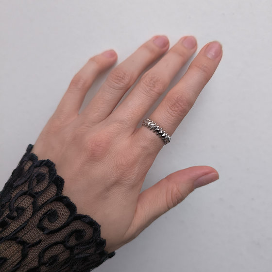 Silver ring without stones