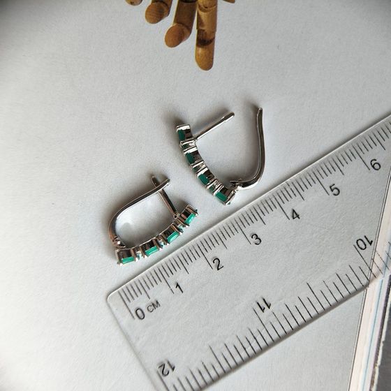 Серебряные серьги с агатом