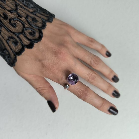 Silver Ring with Fianites