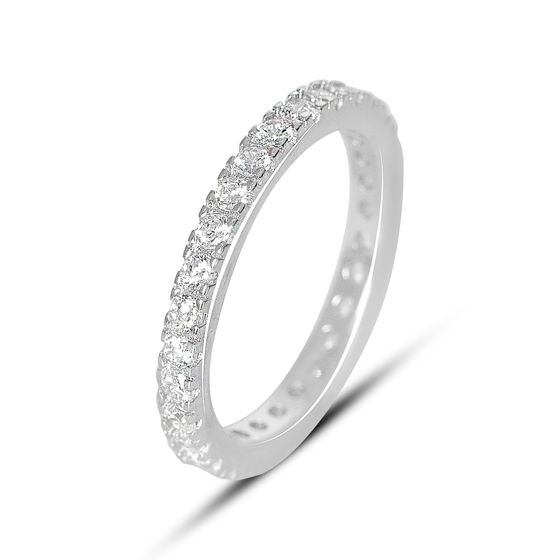 Срібна каблучка з фіанітами