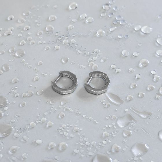 Silver earrings without stones