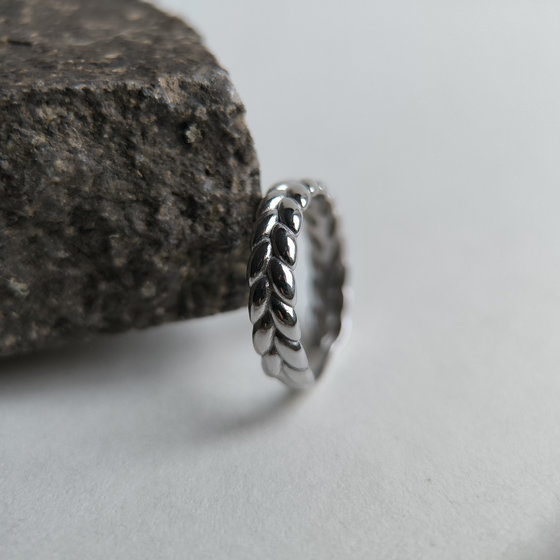 Silver ring without stones