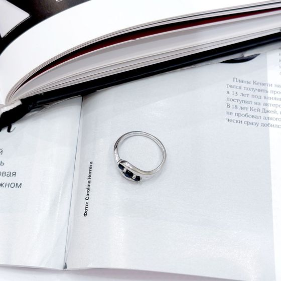 Срібна каблучка з сапфіром 0.683ct