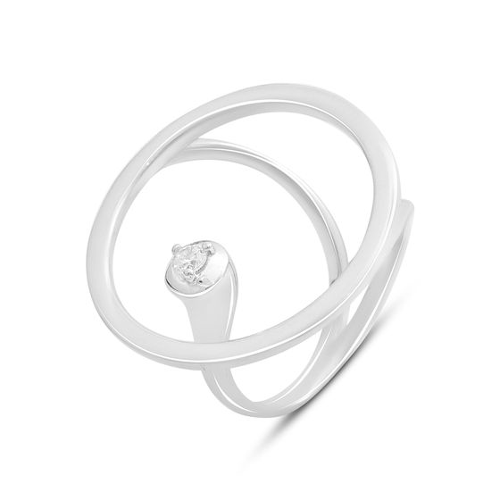 Silver Ring with Fianites