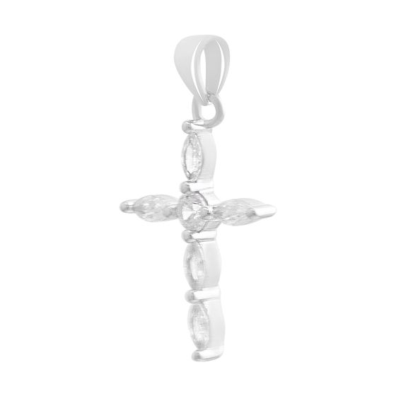 Silver cross with phianites