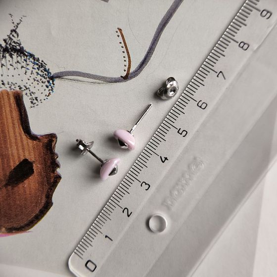 Срібні сережки з керамікою