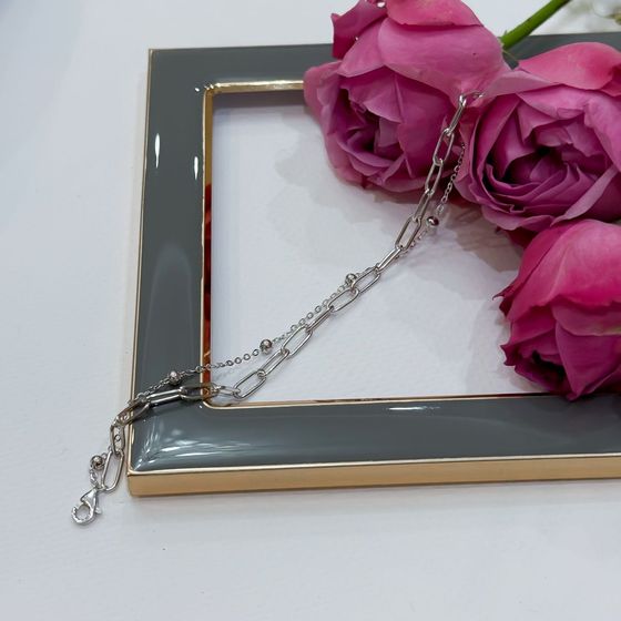 Silver bracelet without stones