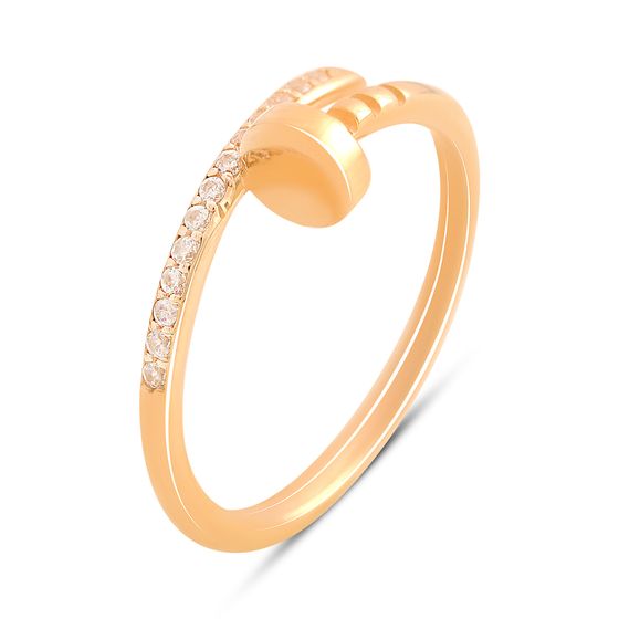 Silver ring with 0.13 ct cubic zirconia