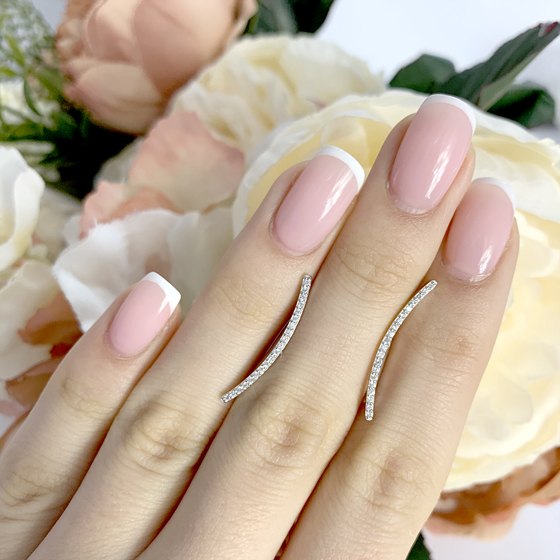 Серебряные серьги с фианитами