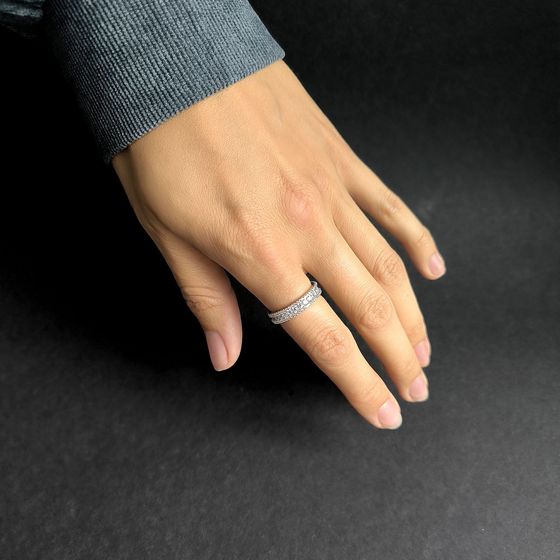 Silver Ring with Fianites