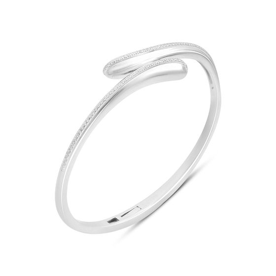 Silver bracelet with phianites