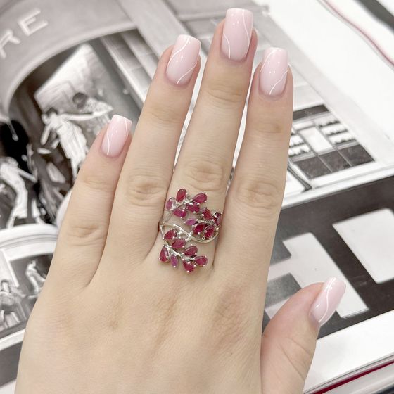 Срібна каблучка з рубіном 4.25ct