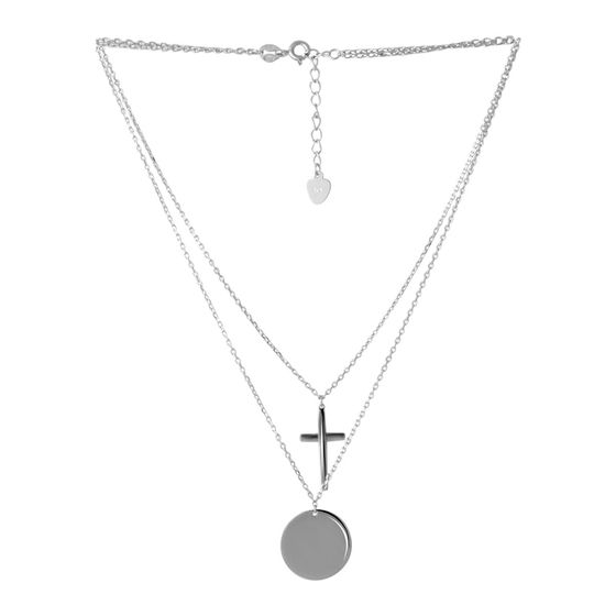 Silver necklace without stones