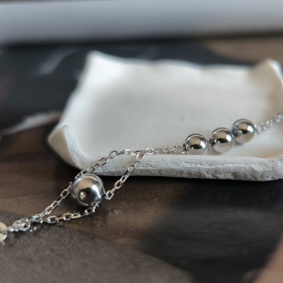 Silver bracelet without stones