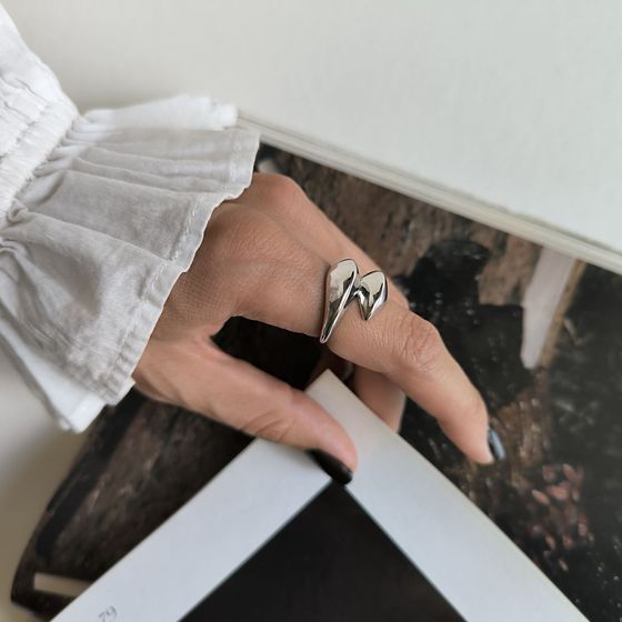 Silver ring without stones