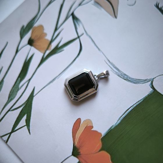 Серебряная подвеска с раухтопазом (дымчатым кварцем) 2.988ct