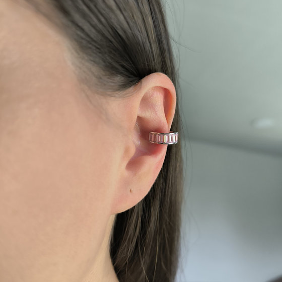 Серебряные серьги с фианитами
