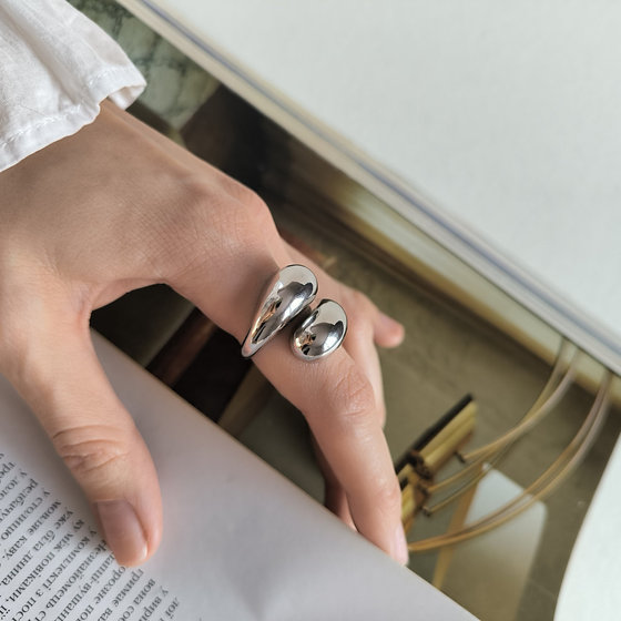 Silver ring without stones