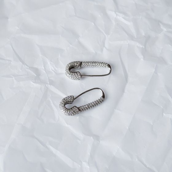Silver Earrings with Fianites