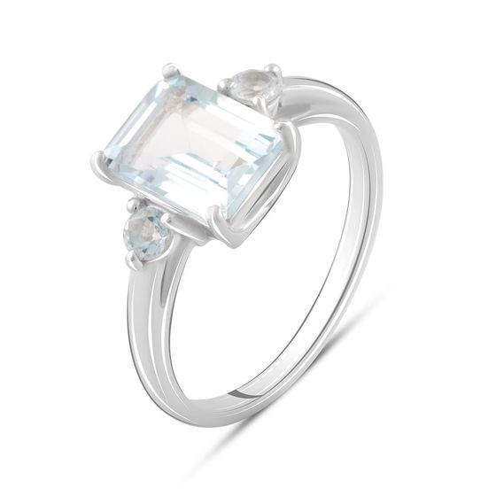 Silver ring with topaz 3.083ct