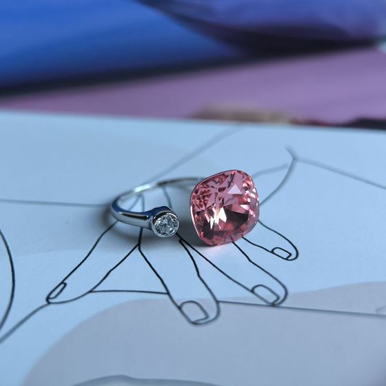 Silver Ring with Fianites